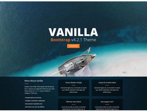 Thème Vanilla: Prix Site Web à 350 euros