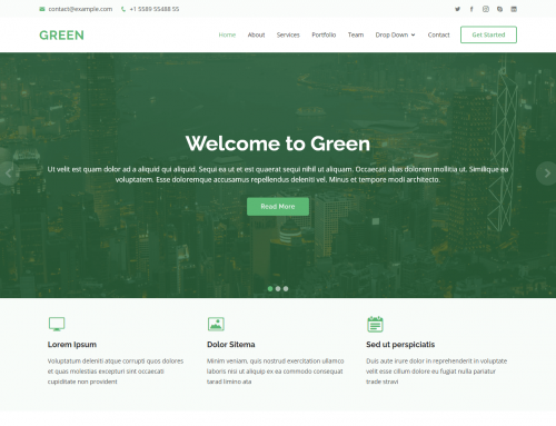 Thème Green: Prix Site Web à 500 euros