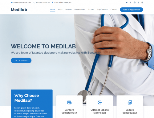 Thème Medilab: Prix Site Web à 500 euros