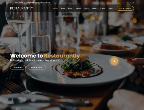 Thème Restaurant: Prix Site Web à 500 euros